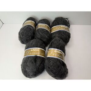 Patons Divine Yarn Deep Night Sky Bulky acrylic Wool Mohair Blend Lot Of 5